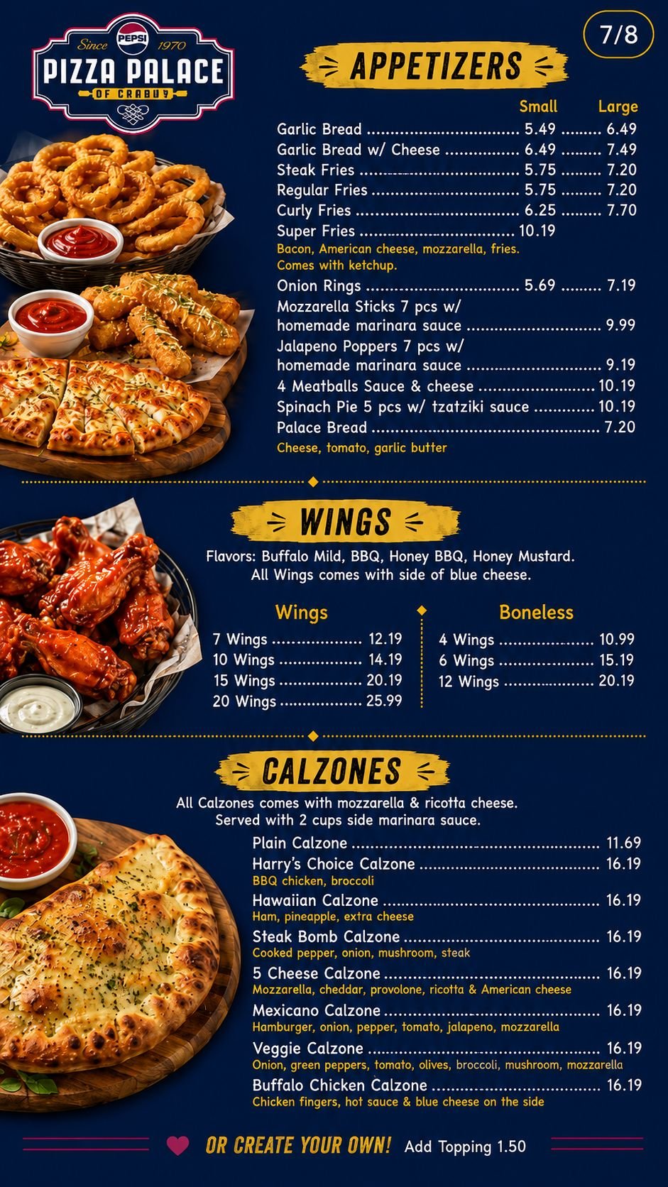 Menu page 7