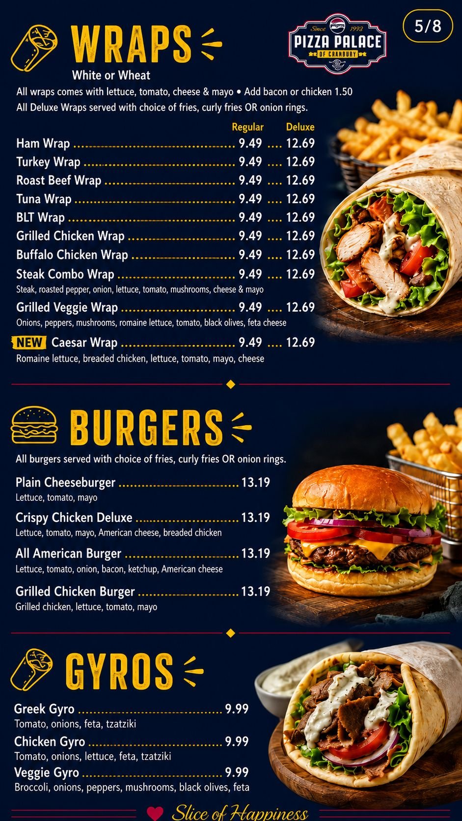 Menu page 5