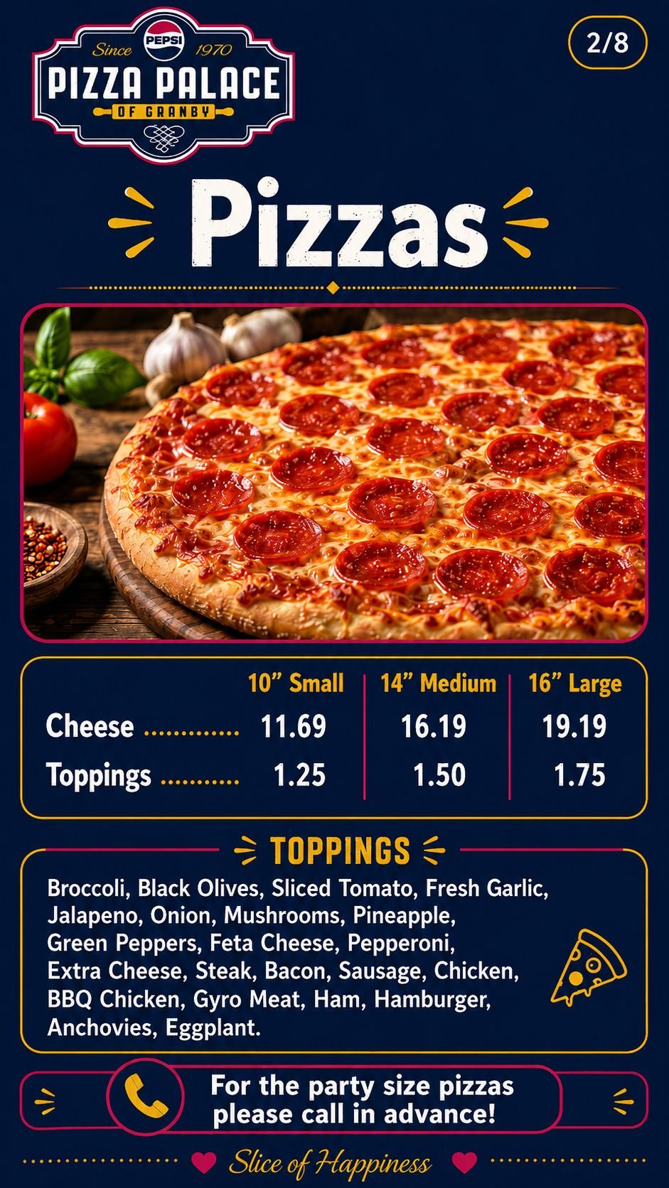 Menu page 2