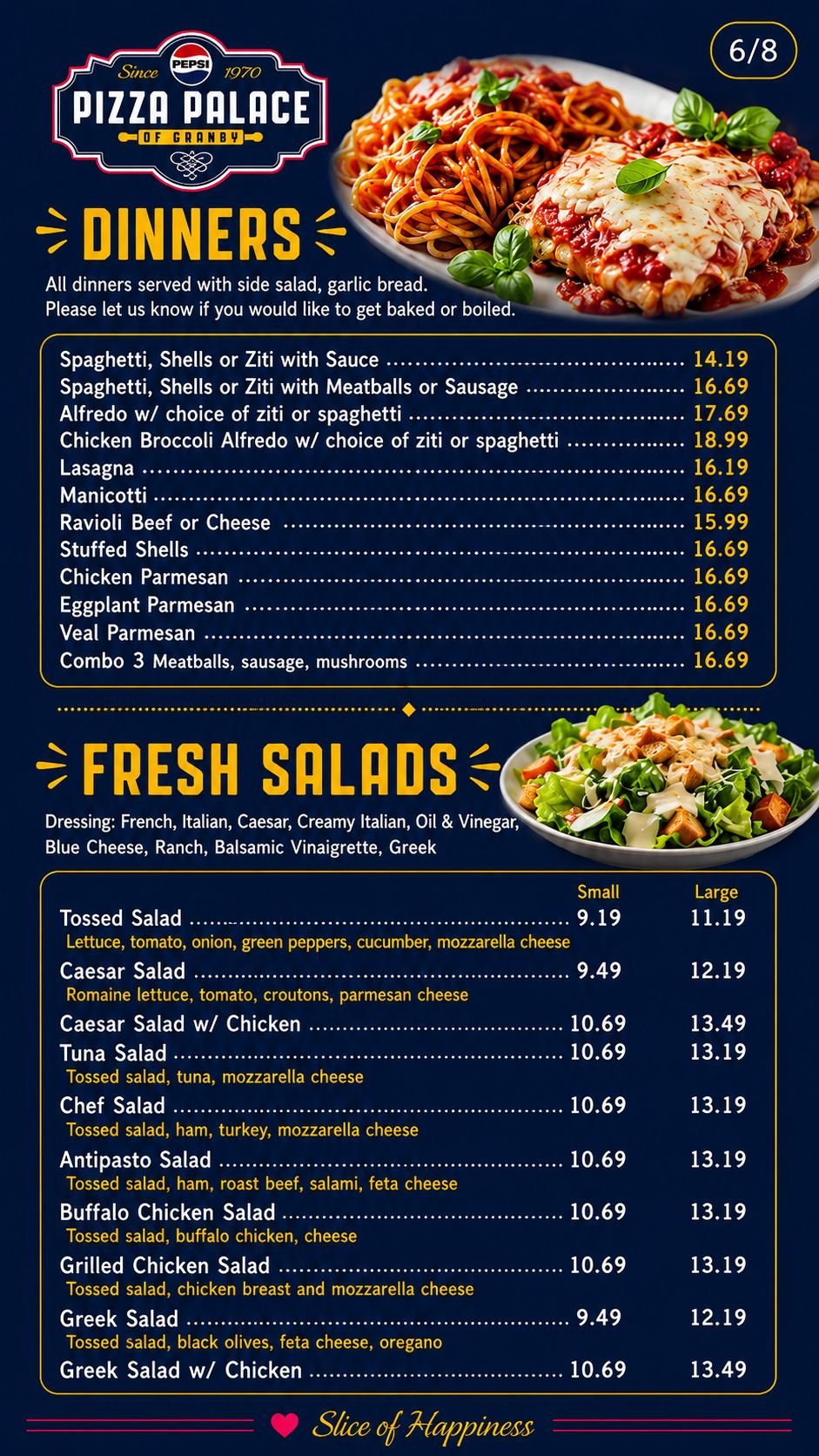 Menu page 6