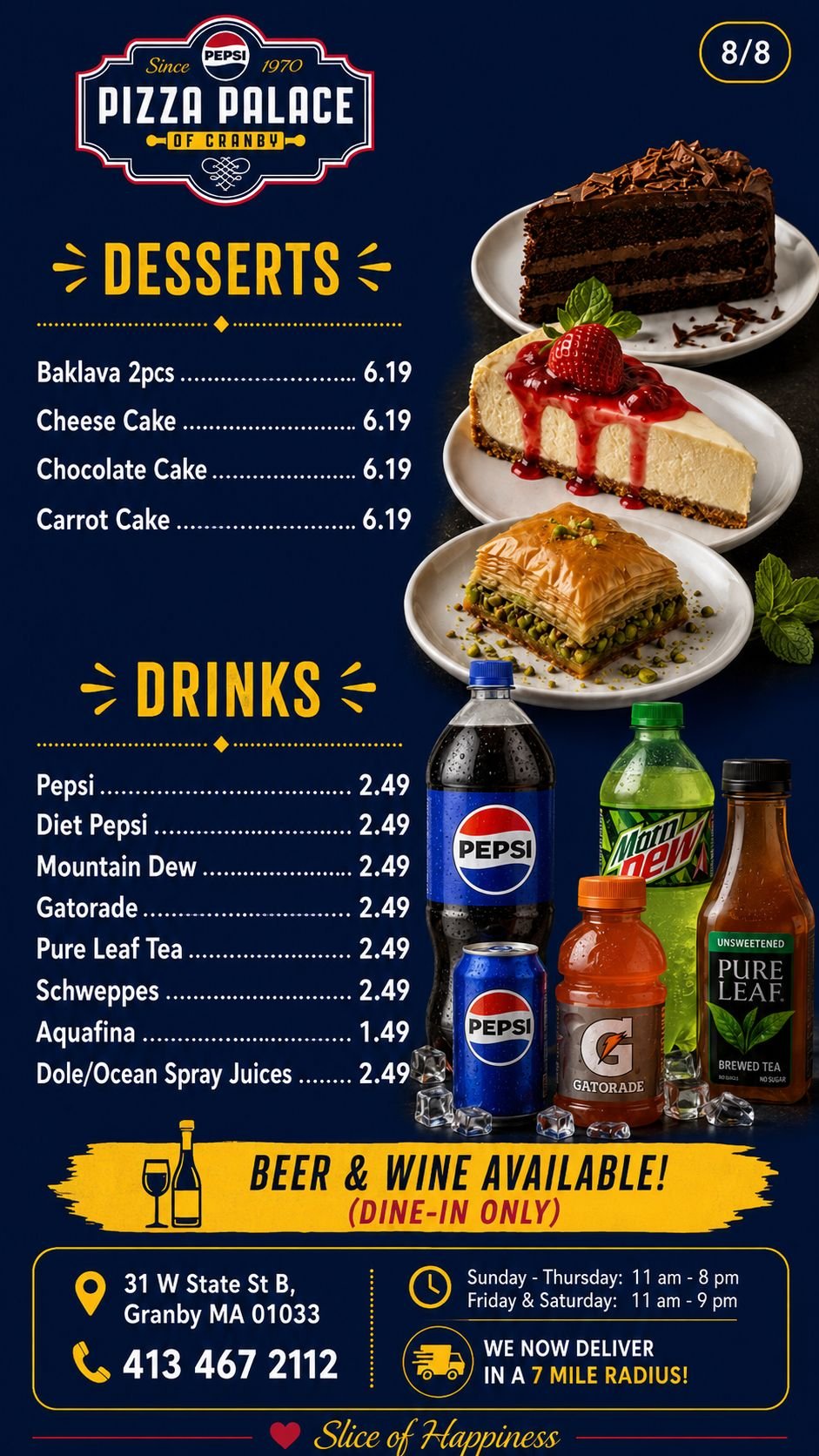 Menu page 8