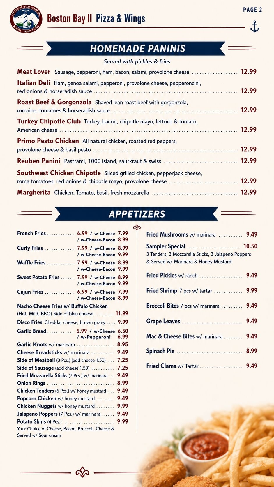 Menu page 4
