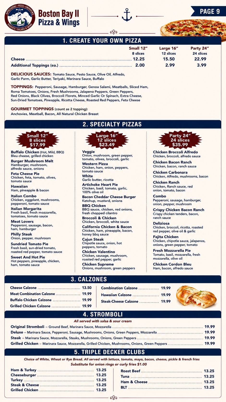 Menu page 11