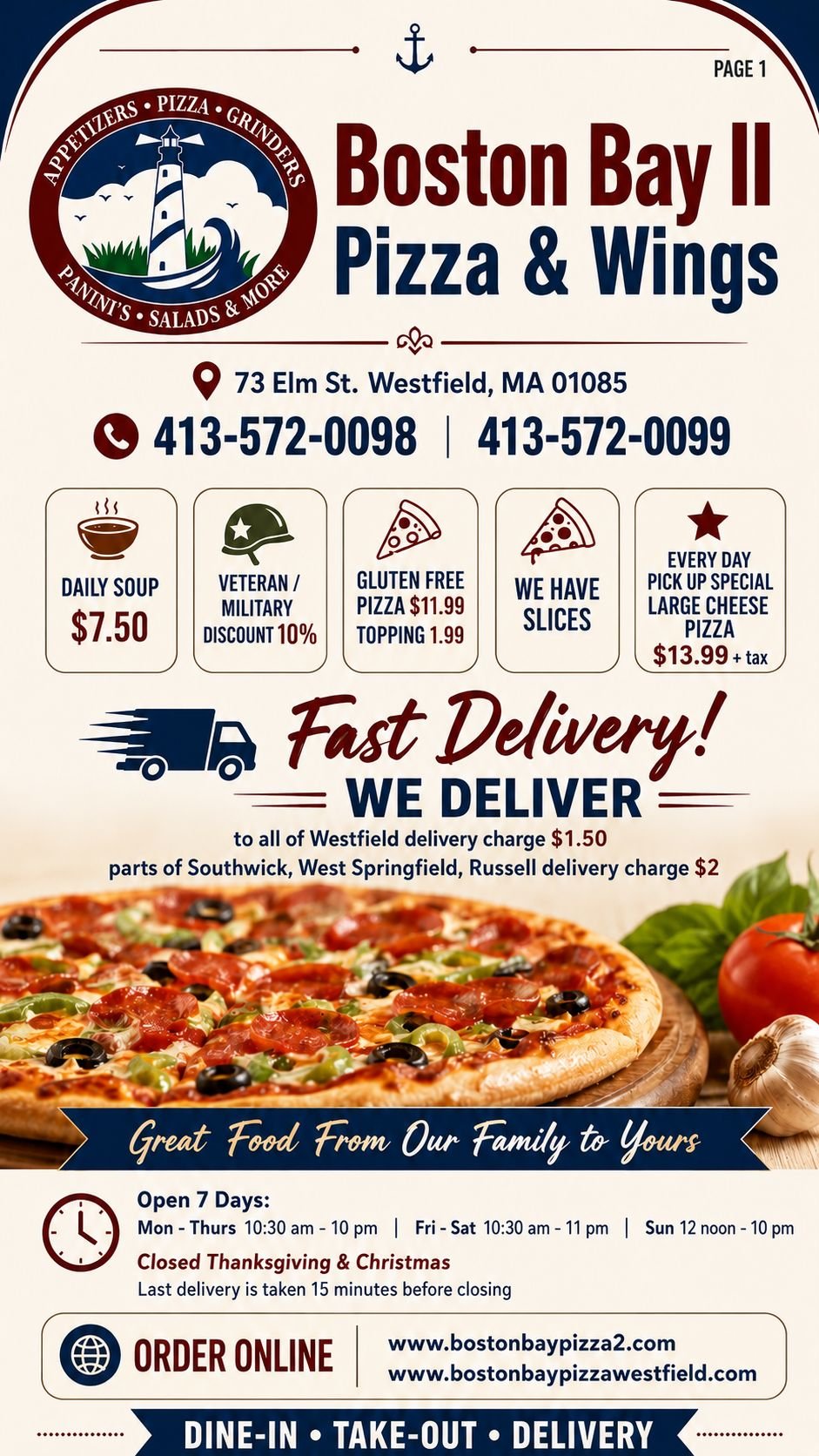 Menu page 1