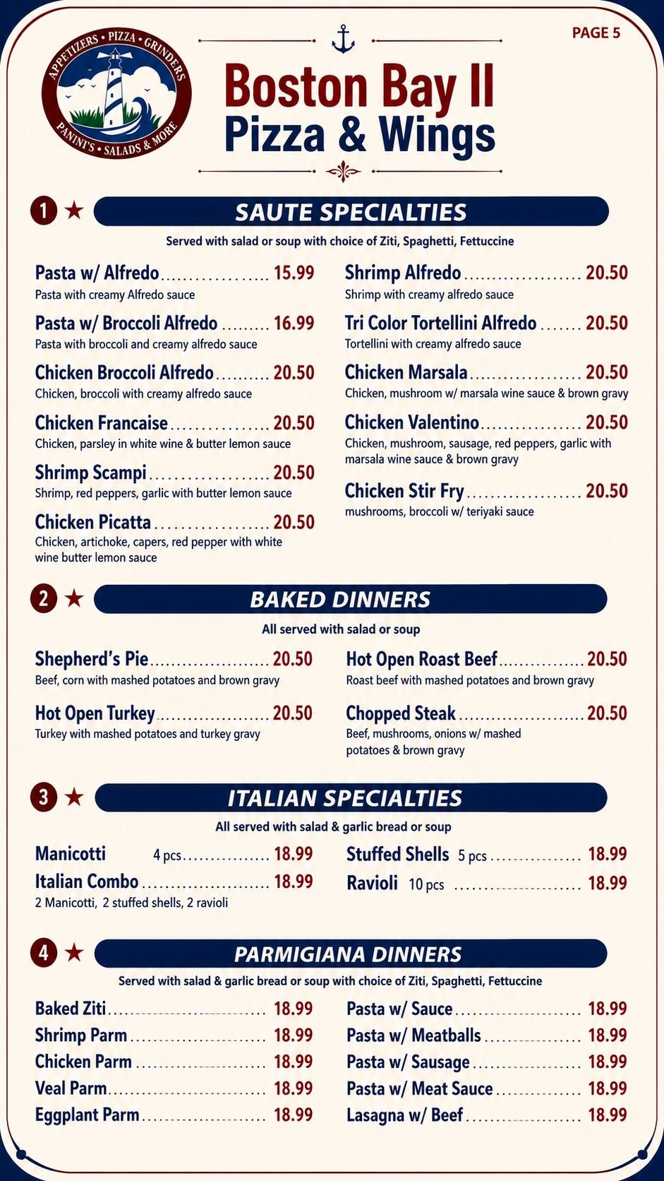 Menu page 7