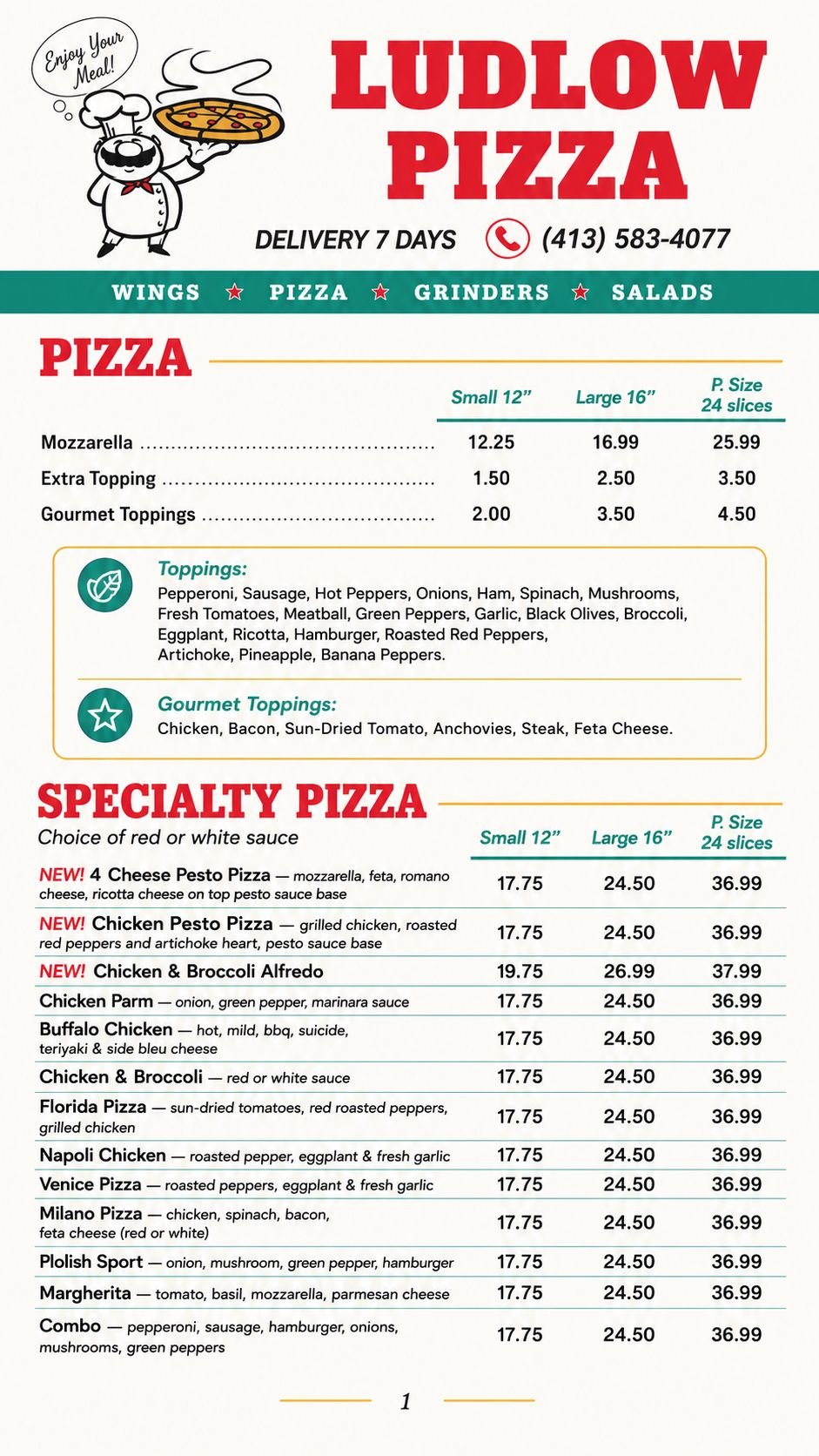 Menu page 3