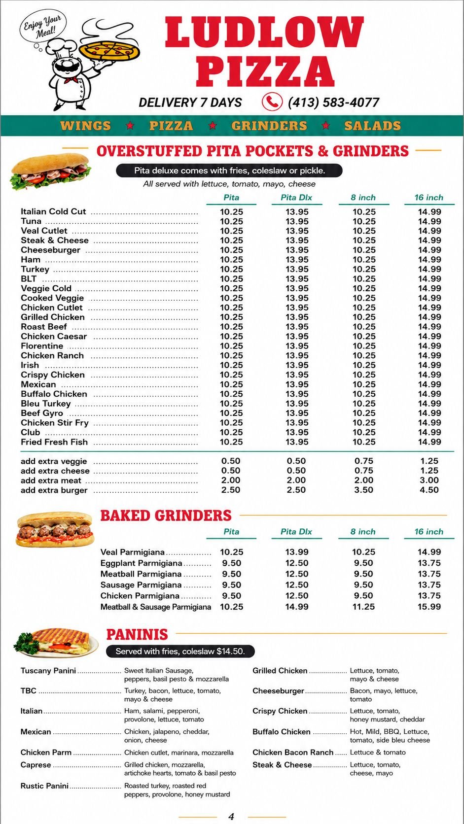 Menu page 6
