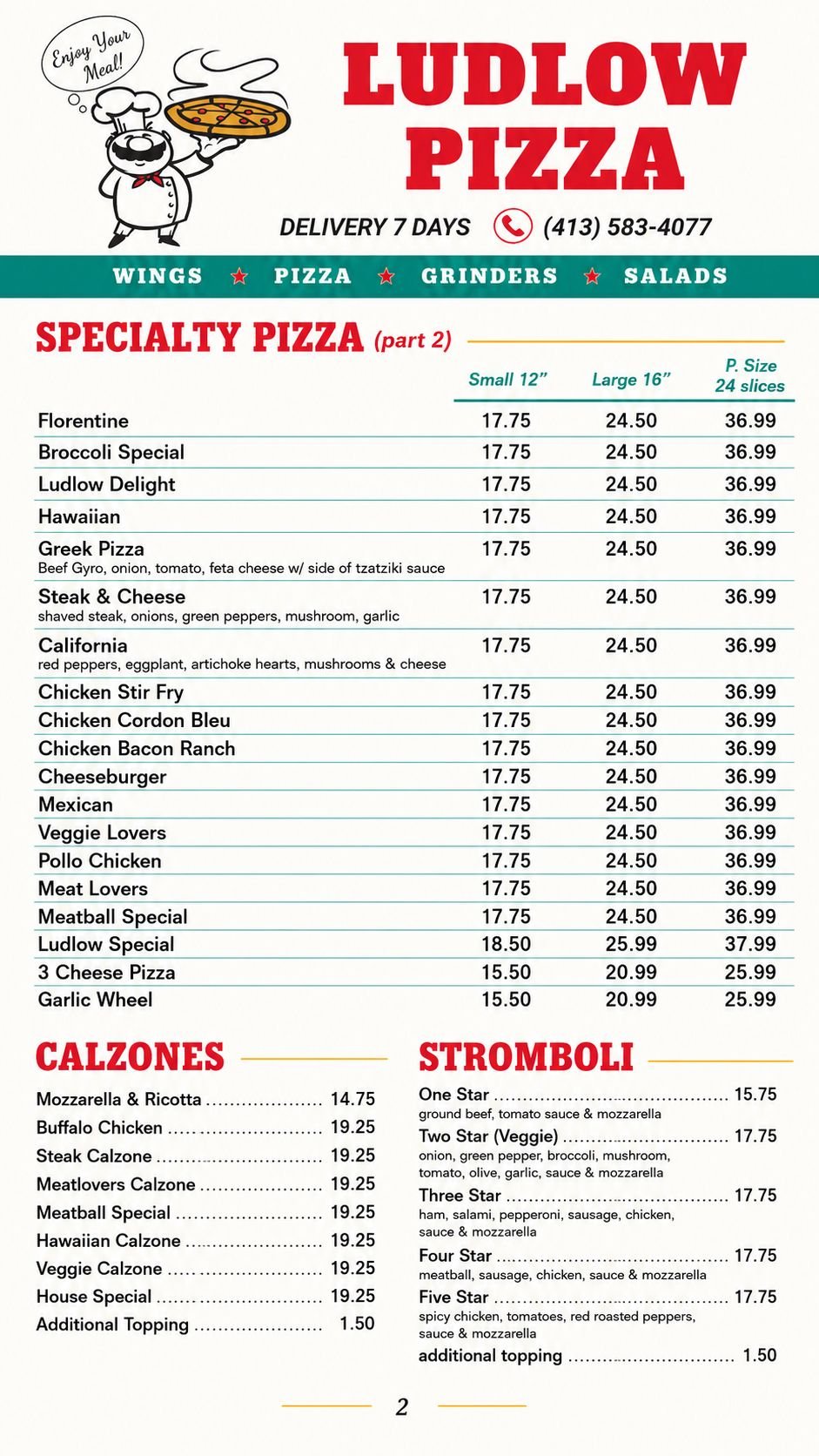 Menu page 4