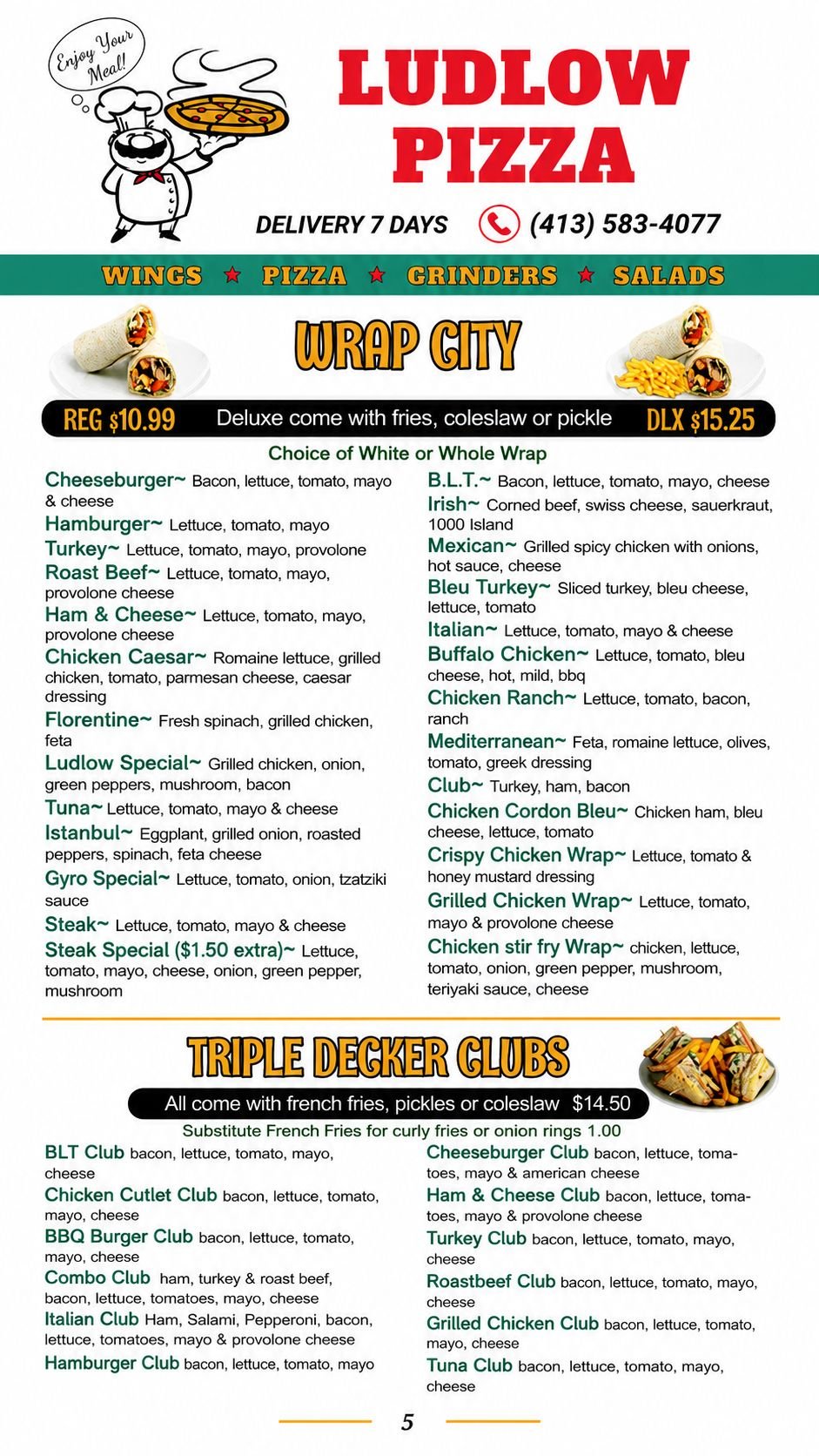 Menu page 7