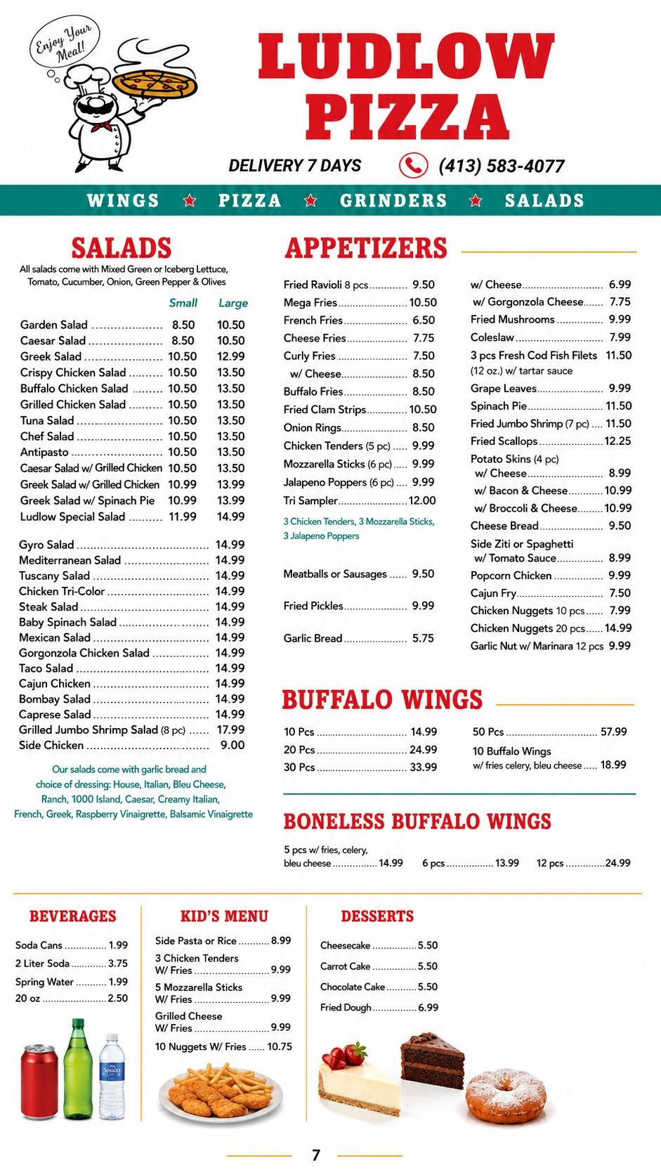 Menu page 9