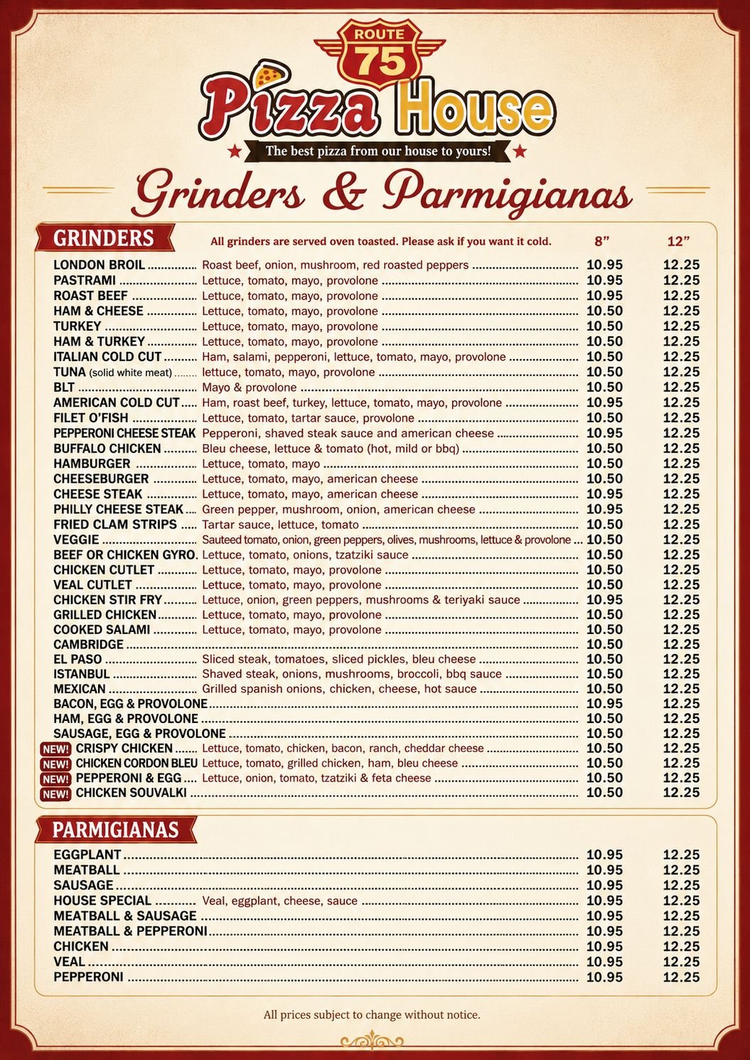Menu page 5