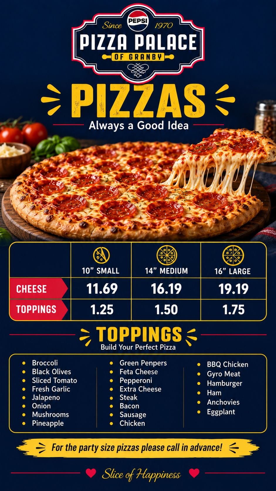 Menu page 1