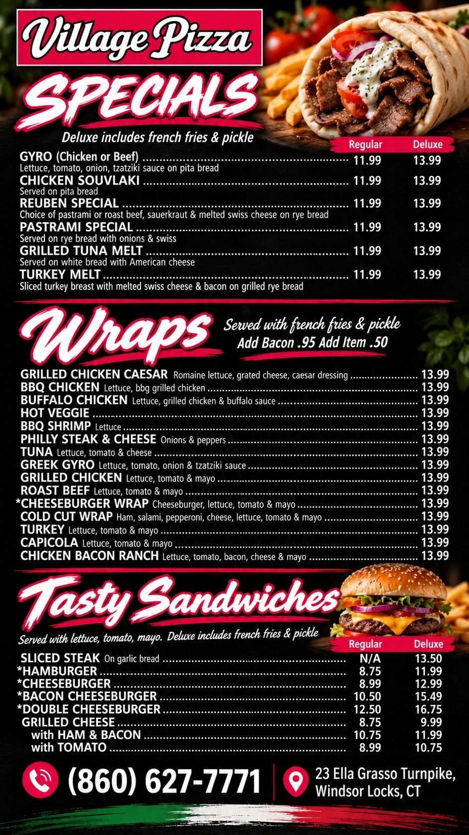 Menu page 9