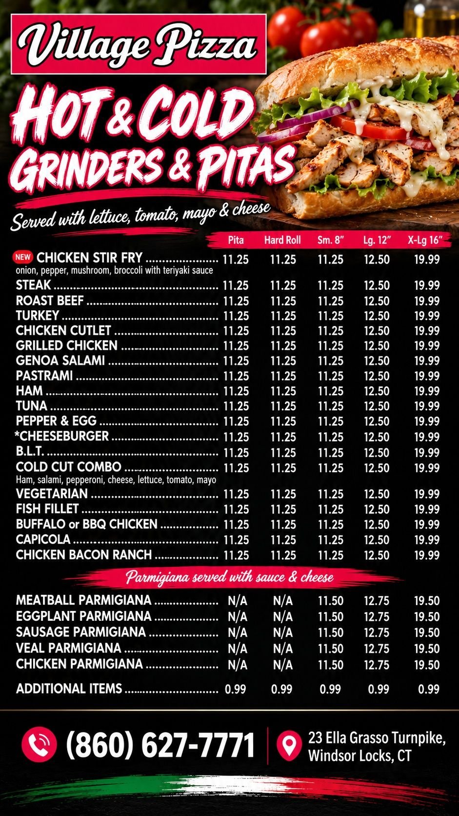 Menu page 8